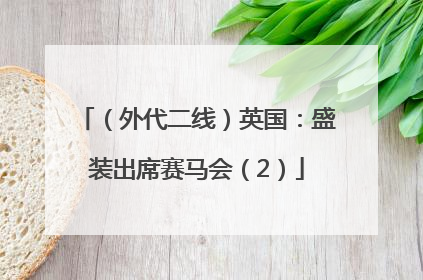 （外代二线）英国：盛装出席赛马会（2）