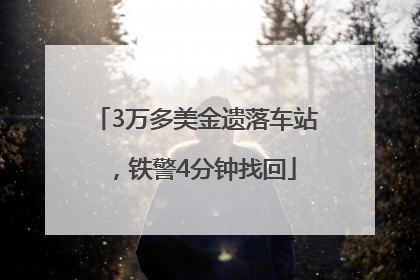 3万多美金遗落车站，铁警4分钟找回