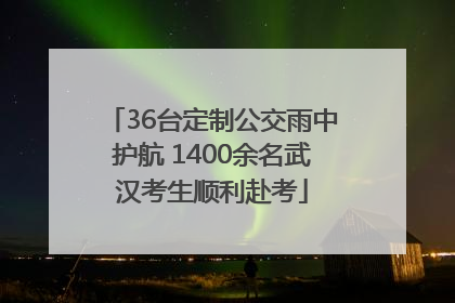36台定制公交雨中护航 1400余名武汉考生顺利赴考