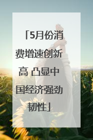 5月份消费增速创新高 凸显中国经济强劲韧性